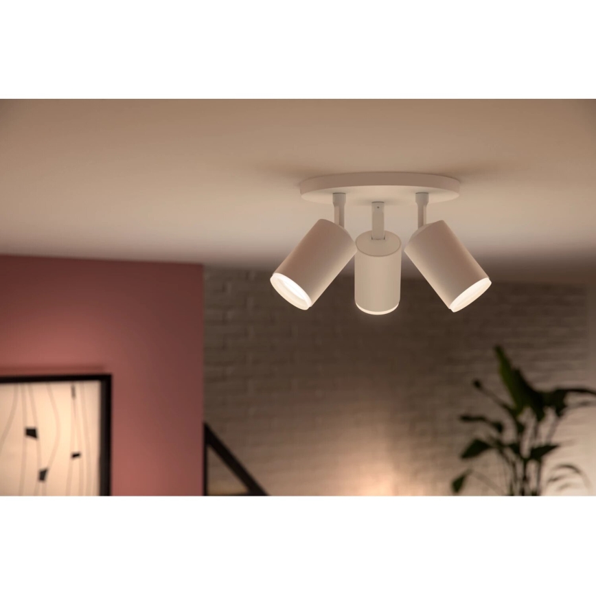 Philips - LED RGBW Aptumšojams starmetis Hue FUGATO 3xGU10/4,2W/230V 2000-6500K balta