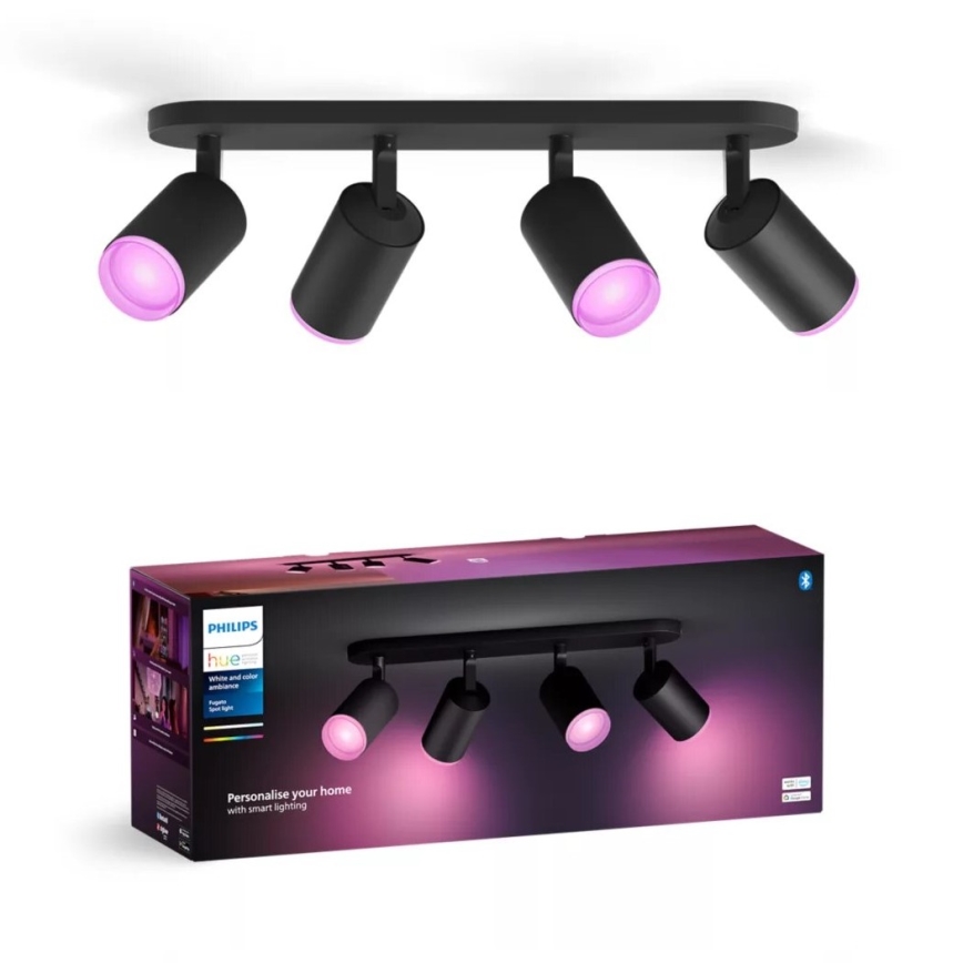 Philips - LED RGBW Aptumšojams starmetis Hue FUGATO 4xGU10/4,2W/230V 2000-6500K melna