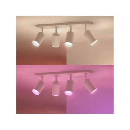 Philips - LED RGBW Aptumšojams starmetis Hue FUGATO 4xGU10/4,2W/230V 2000-6500K balta