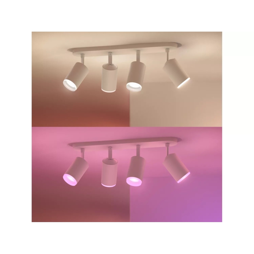 Philips - LED RGBW Aptumšojams starmetis Hue FUGATO 4xGU10/4,2W/230V 2000-6500K balta