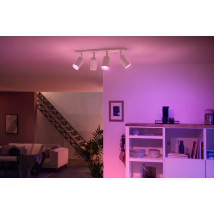Philips - LED RGBW Aptumšojams starmetis Hue FUGATO 4xGU10/4,2W/230V 2000-6500K balta