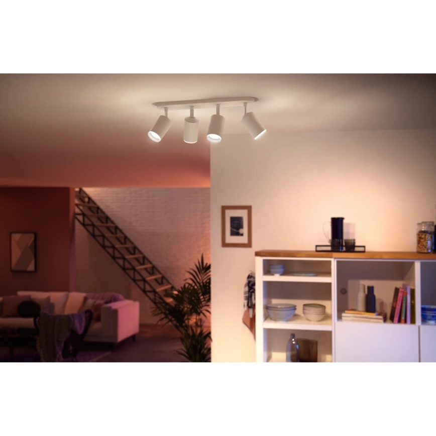 Philips - LED RGBW Aptumšojams starmetis Hue FUGATO 4xGU10/4,2W/230V 2000-6500K balta