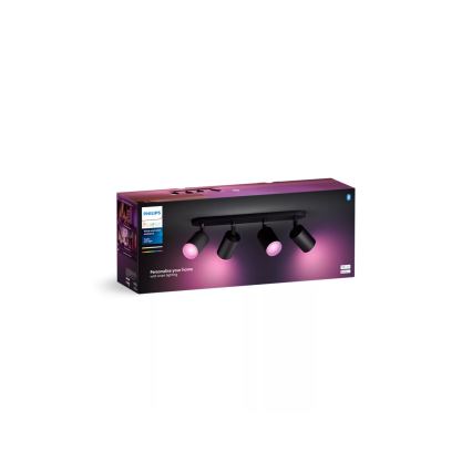 Philips - LED RGBW Aptumšojams starmetis Hue FUGATO 4xGU10/4,2W/230V 2000-6500K melna