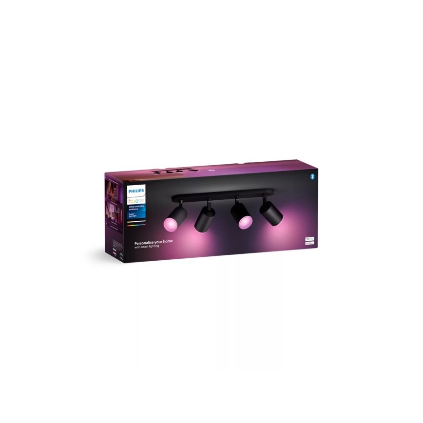 Philips - LED RGBW Aptumšojams starmetis Hue FUGATO 4xGU10/4,2W/230V 2000-6500K melna