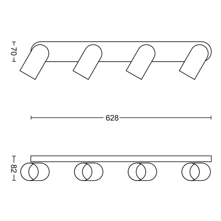 Philips - LED RGBW regulējams punktgaismeklis PONGEE 4xGU10/4,8W/230V 3000K melns + tālvadības pults