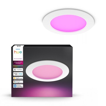 Philips - LED RGBW dimējams vannas istabas iebūvējamais gaismeklis Hue SLIM LED/12W/230V 1000-20000K balts IP44