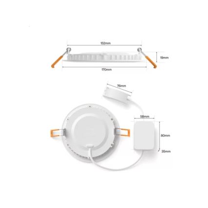 Philips - LED RGBW dimējams vannas istabas iebūvējamais gaismeklis Hue SLIM LED/12W/230V 1000-20000K balts IP44