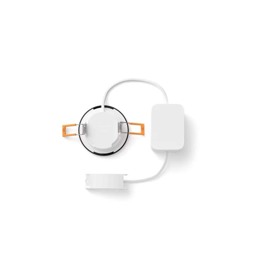 Philips - LED RGBW ar regulējamu spilgtumu vannas istabas iebūvējamais griestu gaismeklis Hue SLIM LED/8,3W/230V 1000-20000K melns P44
