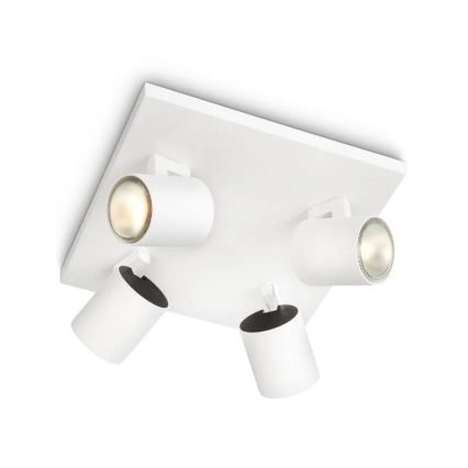 Philips - LED RGBW dimmējams virziena gaismeklis RUNNER 4xGU10/6,5W/230V 2700-6500K balts