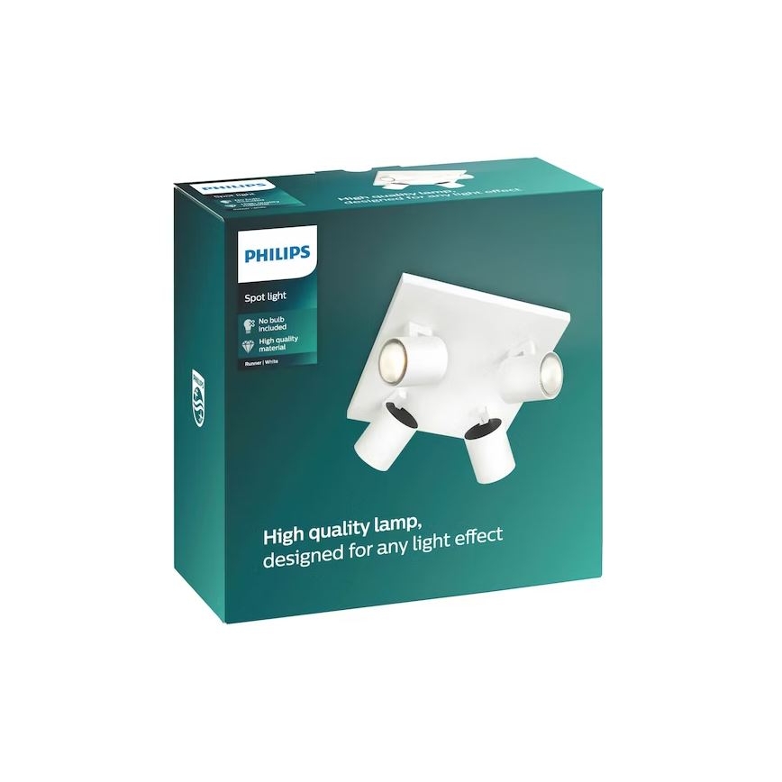 Philips - LED RGBW dimmējams virziena gaismeklis RUNNER 4xGU10/6,5W/230V 2700-6500K balts