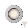 Philips - LED RGBW dimmējams iebūvējamais griestu lukturis PERIDOT 1xGU10/6,5W/230V 2700-6500K sudraba