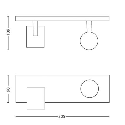 Philips - LED RGBW dimmējams virziena gaismeklis RUNNER 2xGU10/6,5W/230V 2700-6500K balts