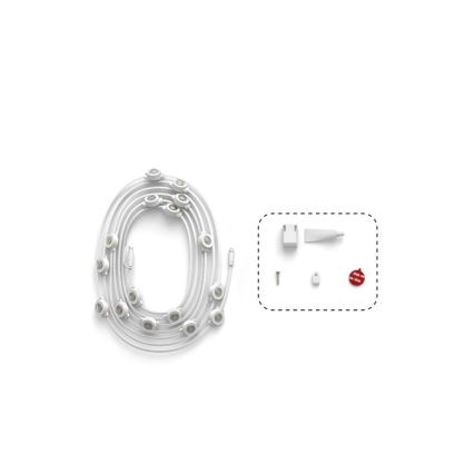 Philips - LED RGBW Pagarināma Dimējama Āra Virtene Hue FESTAVIA 16xLED 9m 1000-20000K IP65