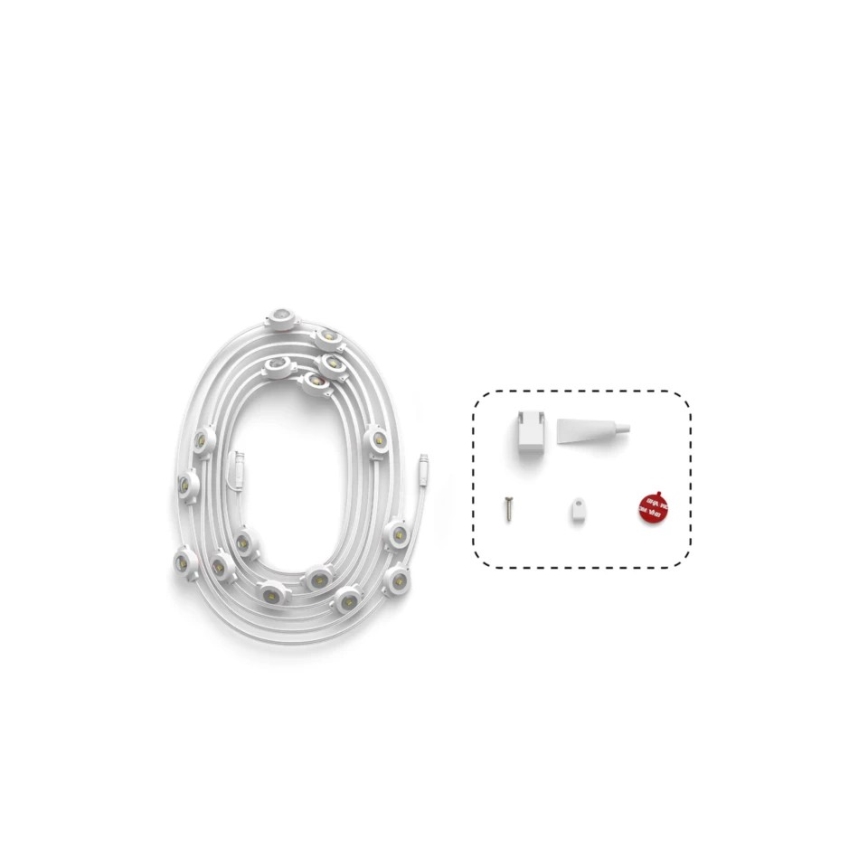 Philips - LED RGBW Pagarināma Dimējama Āra Virtene Hue FESTAVIA 16xLED 9m 1000-20000K IP65