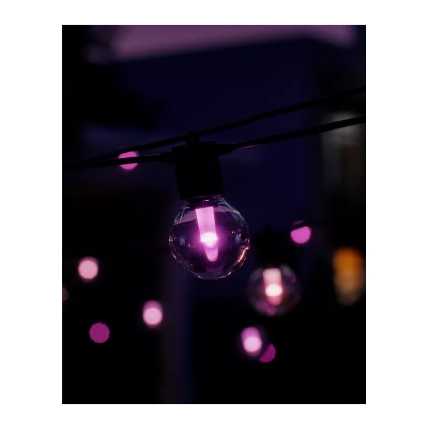 Philips - LED RGBW pagarināma, aptumšojama āra virtene Hue FESTAVIA 30xLED 21m IP65