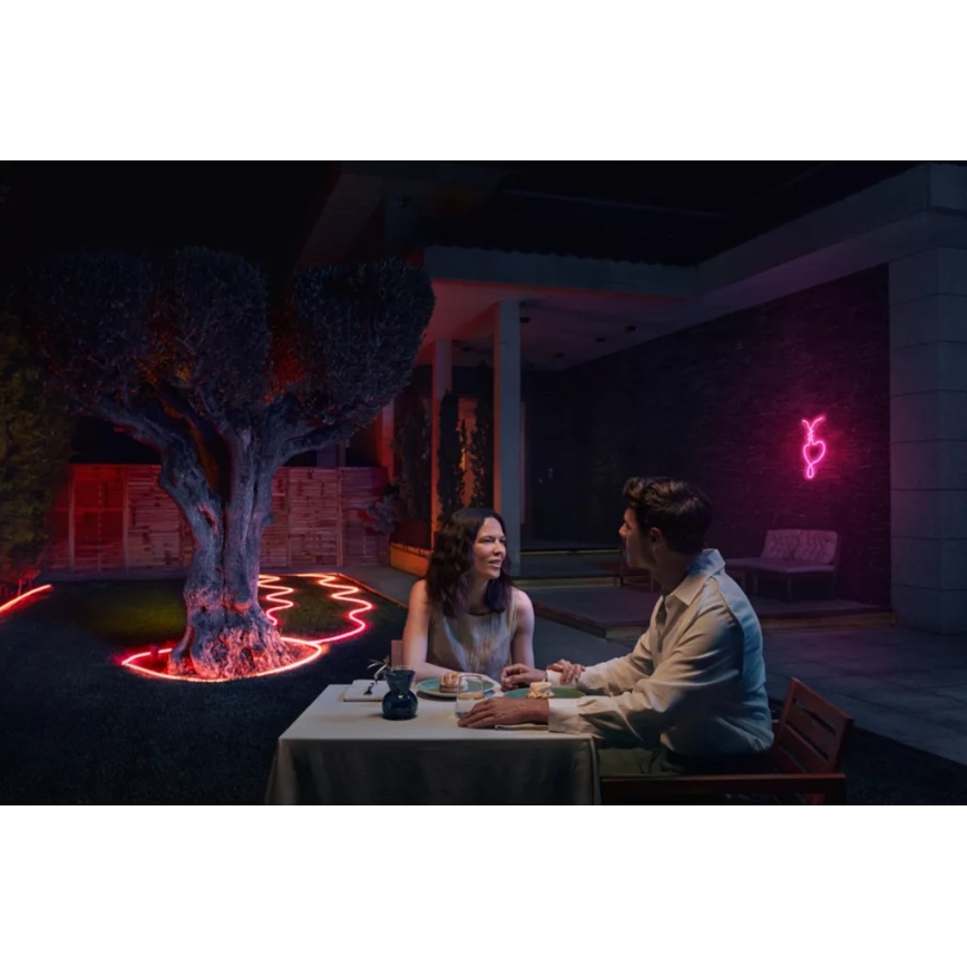 Philips - LED RGBW aptumšojama āra lente Hue NEON 5m LED/30W/230V 2200-6500K IP67 + kustību sensors