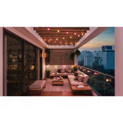 Philips - LED RGBW regulējama āra virtene Hue FESTAVIA 10xLED 7m IP65