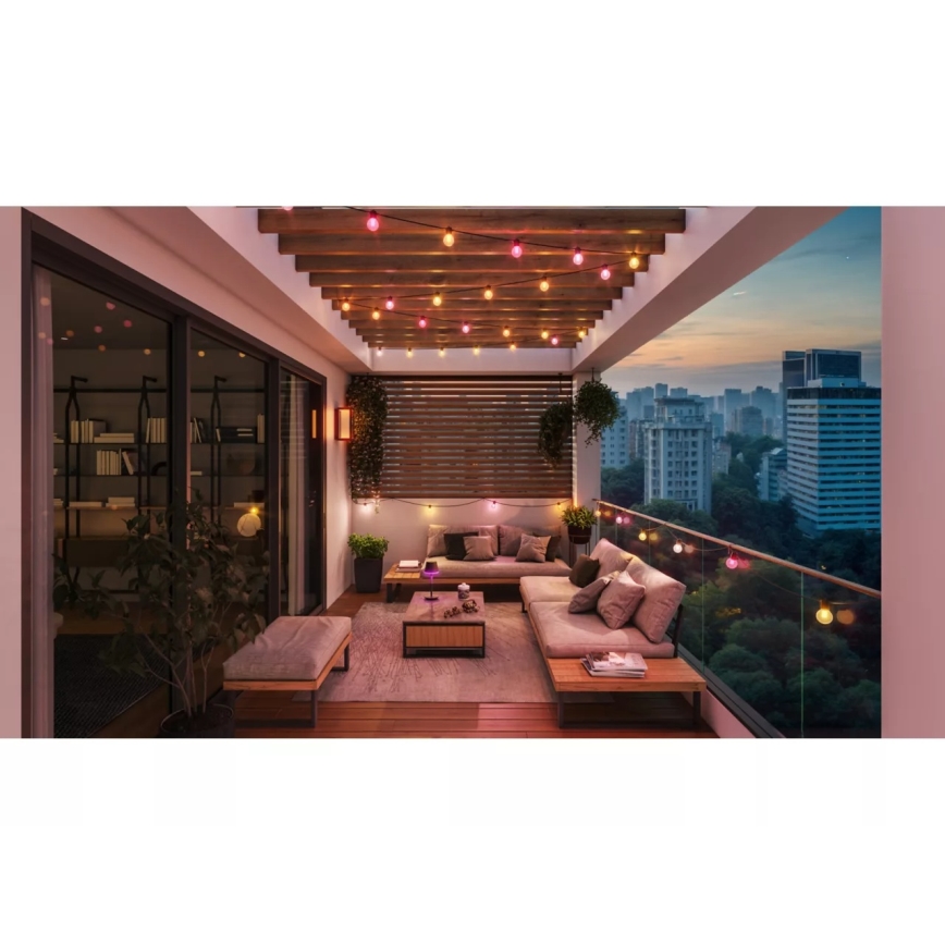 Philips - LED RGBW regulējama āra virtene Hue FESTAVIA 10xLED 7m IP65