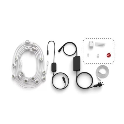 Philips - LED RGBW āra virtene Hue FESTAVIA ar regulējamu spilgtumu 32xLED 18m 1000-20000K IP65