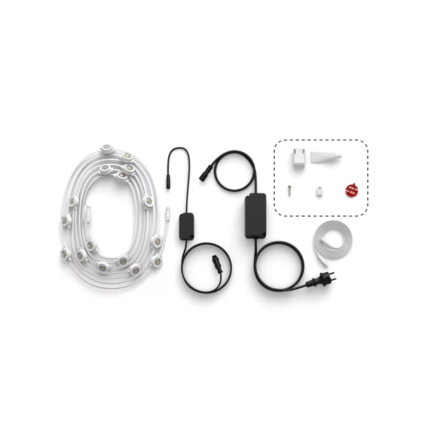 Philips - LED RGBW āra virtene Hue FESTAVIA ar regulējamu spilgtumu 32xLED 18m 1000-20000K IP65