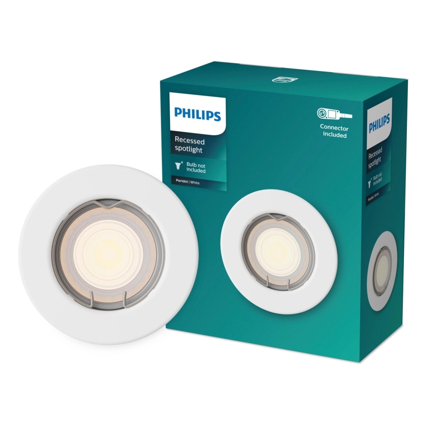 Philips - LED RGBW aptumšojams iebūvējamais griestu gaismeklis PERIDOT 1xGU10/6W/230V balts + tālvadības pults