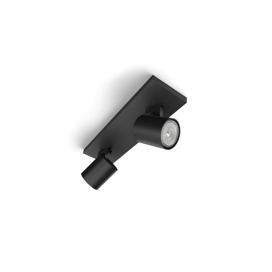 Philips - LED RGBW regulējams virziena gaismeklis RUNNER 2xGU10/6,5W/230V 2700-6500K melns