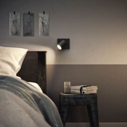 Philips - LED RGBW regulējams virziena gaismeklis RUNNER 1xGU10/6,5W/230V 2700-6500K melns