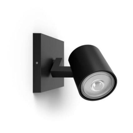 Philips - LED RGBW regulējams virziena gaismeklis RUNNER 1xGU10/6,5W/230V 2700-6500K melns