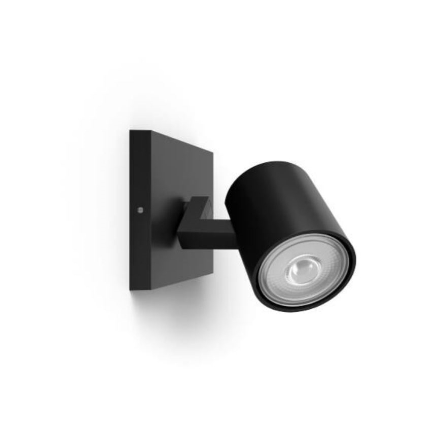 Philips - LED RGBW regulējams virziena gaismeklis RUNNER 1xGU10/6,5W/230V 2700-6500K melns
