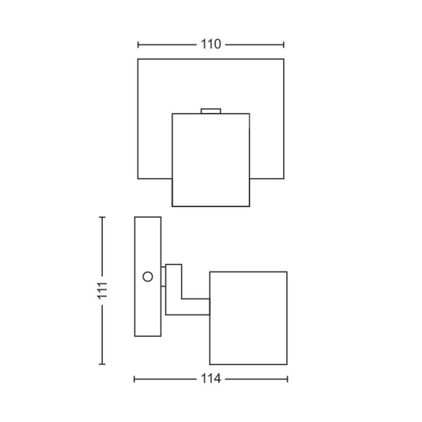 Philips - LED RGBW regulējams virziena gaismeklis RUNNER 1xGU10/6,5W/230V 2700-6500K melns