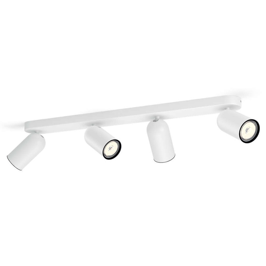 Philips - LED RGBW dimējams punktveida gaismeklis PONGEE 4xGU10/4,8W/230V 3000K balts + ar tālvadības pulti