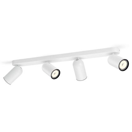 Philips - LED RGBW dimējams virziena gaismeklis PONGEE 4xGU10/4,9W/230V 2700-6500K balta