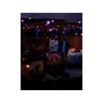 Philips - RGBW LED pagarināma, dimējama āra virtene Hue FESTAVIA, 10×LED, 7 m, IP65