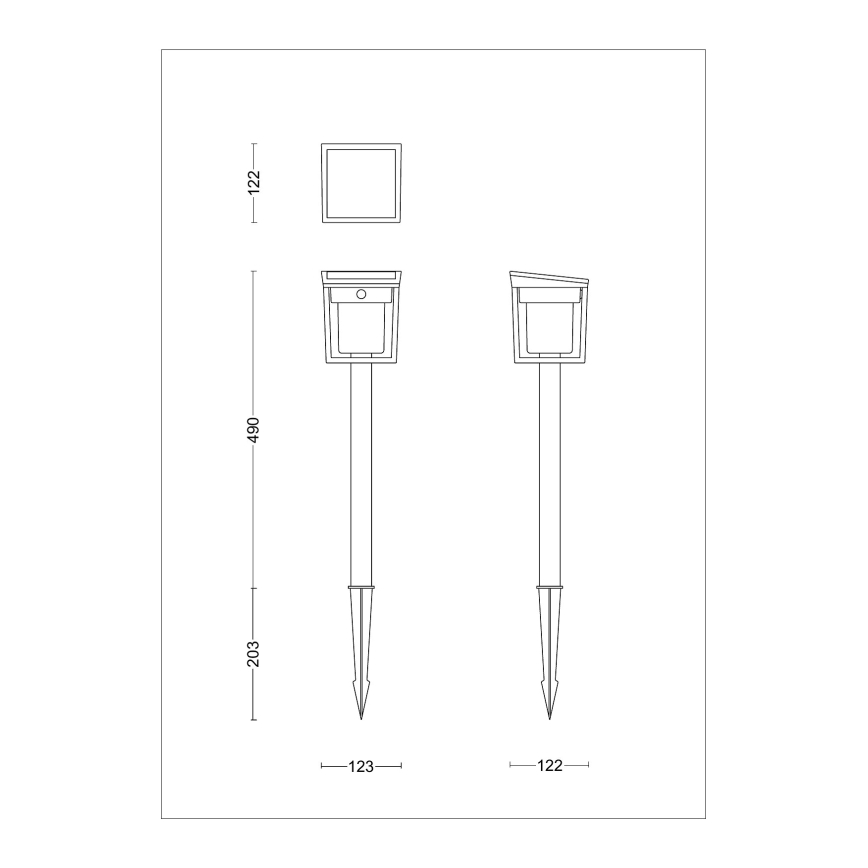 Philips - LED Saules enerģijas lampa ar sensoru BLAISE LED/1,5W/3,7V 2600 mAh 3000K IP44