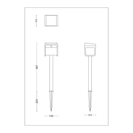 Philips - LED Saules enerģijas lampa ar sensoru EZRA LED/1,8W/3,7V 2600 mAh 3000K IP44