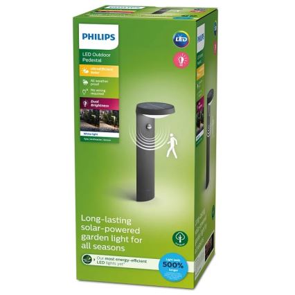 Philips - LED Saules enerģijas lampa ar sensoru LED/1,2W/4V 1800 mAh 3000K IP44