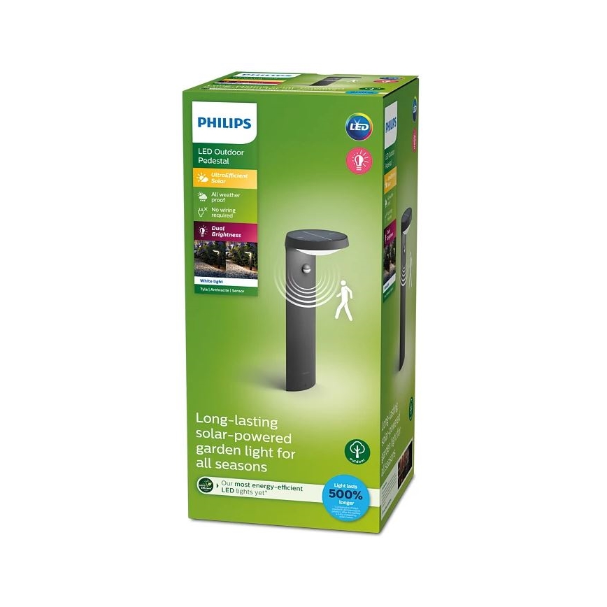 Philips - LED Saules enerģijas lampa ar sensoru LED/1,2W/4V 1800 mAh 3000K IP44