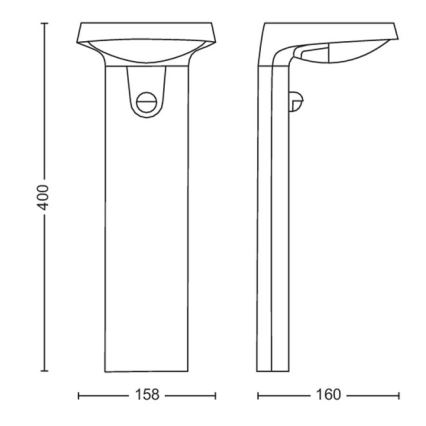 Philips - LED Saules enerģijas lampa ar sensoru LED/1,2W/4V 1800 mAh 3000K IP44