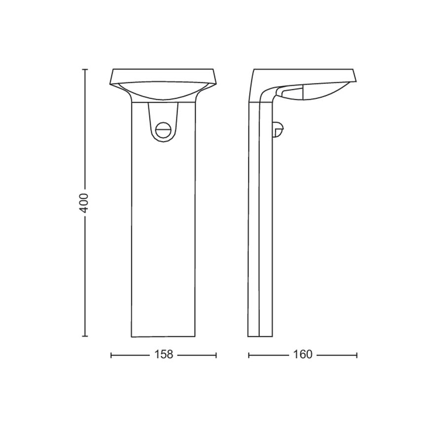 Philips - LED Saules enerģijas lampa ar sensoru LED/1,2W/4V 1800 mAh 3000K IP44