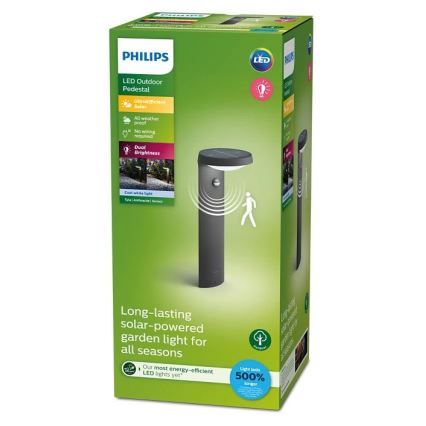 Philips - LED Saules enerģijas lampa ar kustību un krēslas sensoru LED/1,2W/4V 1800 mAh 4000K IP44