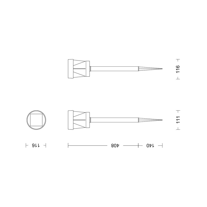 Philips - LED Saules enerģijas lampa AVERY LED/1,8W/3,7V 2600 mAh 2700K IP44