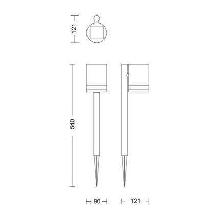 Philips - LED Saules enerģijas lampa FYCE LED/1,5W/3,7V 1200 mAh IP44