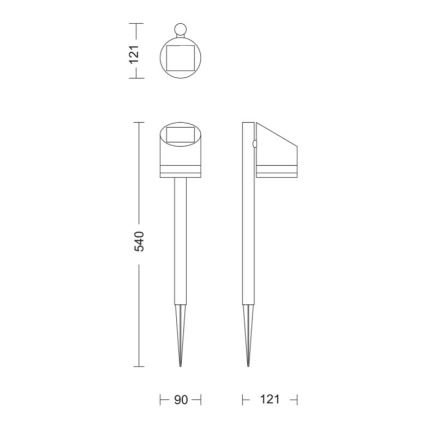 Philips - LED Saules enerģijas lampa FYCE LED/1,5W/3,7V 1200 mAh IP44