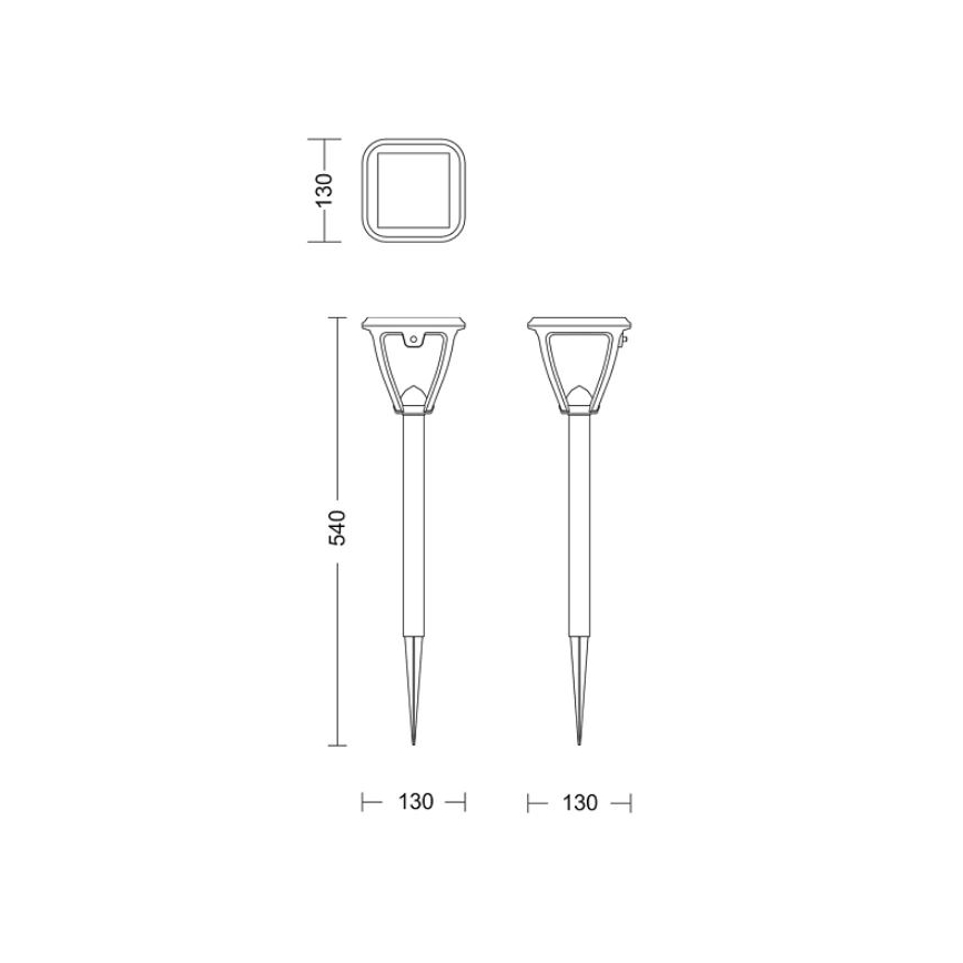 Philips - LED Saules enerģijas lampa VAPORA LED/1,5W/3,7V IP44