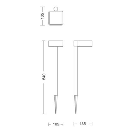 Philips - LED Saules enerģijas lampa VYNCE LED/1,5W/3,7V 1500 mAh IP44