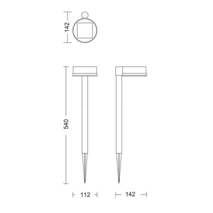 Philips - LED Saules enerģijas lampa VYNCE LED/1,5W/3,7V IP44