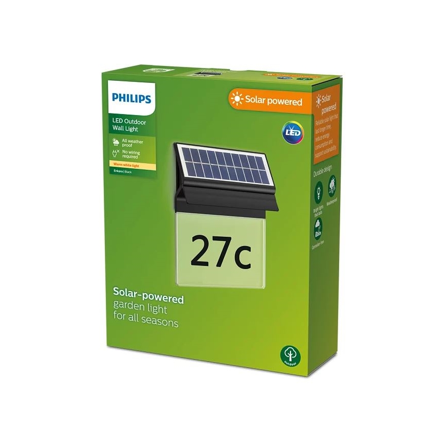 Philips - LED Saules enerģijas mājas numurs ENKARA LED/0,2W/3,7V 1800 mAh IP44
