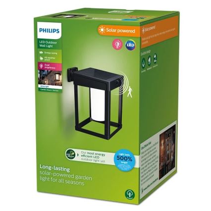 Philips - LED Saules enerģijas sienas lampa ar sensoru CAMILL LED/1,4W/3,7V IP44