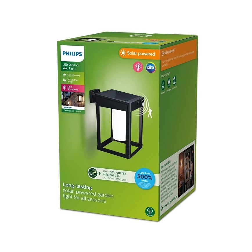Philips - LED Saules enerģijas sienas lampa ar kustības un krēslas sensoru CAMILL LED/1,4W/3,7V 2000 mAh IP44