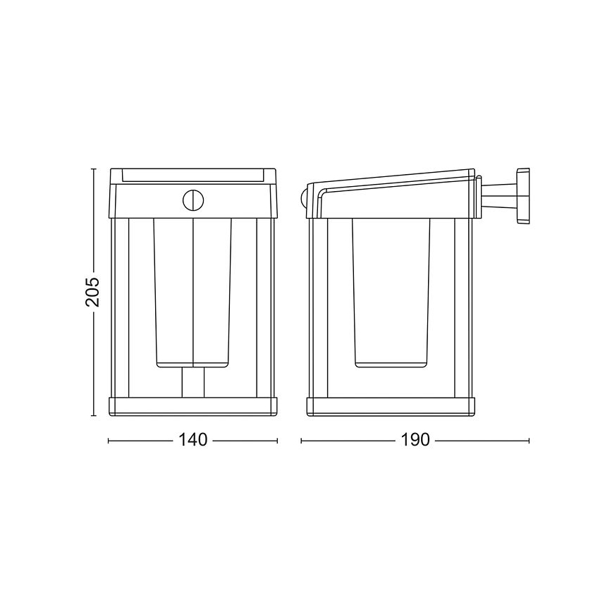 Philips - LED Saules enerģijas sienas lampa ar sensoru CAMILL LED/1,4W/3,7V 2000 mAh IP44